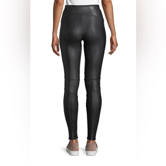 Spanx Faux Leather Moto Leggings Black Size Small - Picture 2 of 11